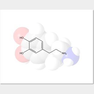 Dopamine Molecule Chemistry Posters and Art